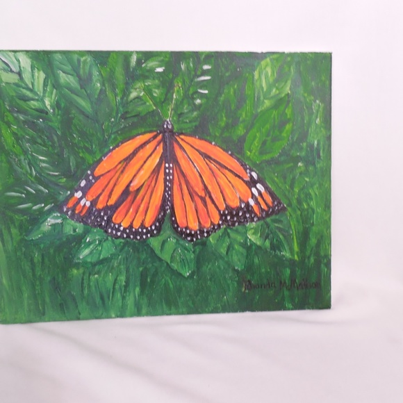 Monarch Butterfly Original Acrylic Canvas Painting - Picture 9 of 9